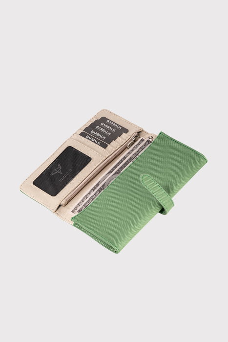 Zoozie Bags Cartera de Mujer Menta, 100% Piel PU, Elegante y Sofisticada, Múltiples Compartimentos para Tarjetas y Efectivo